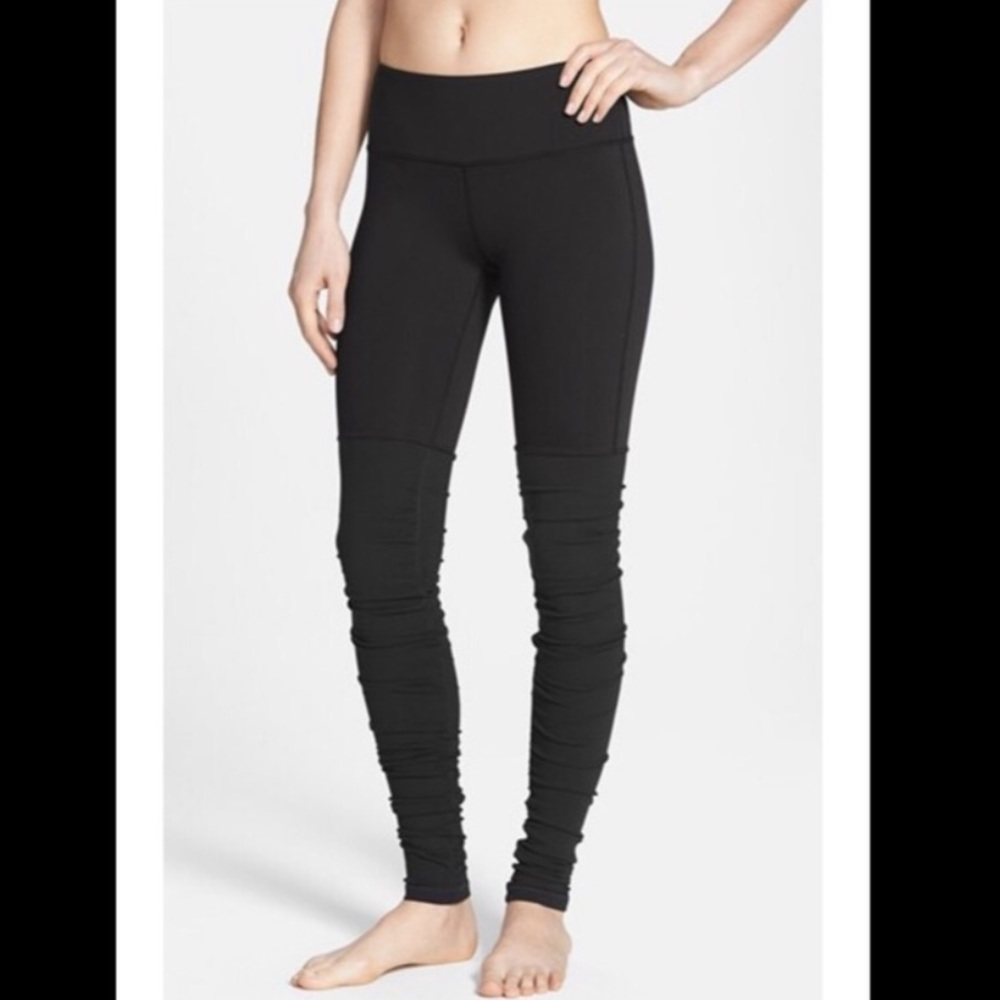 ALO Goddess Black Ribbed Legging- S